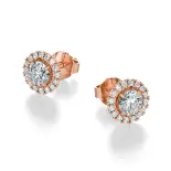 Kolczyki z diamentami z różowego złota AJK_003